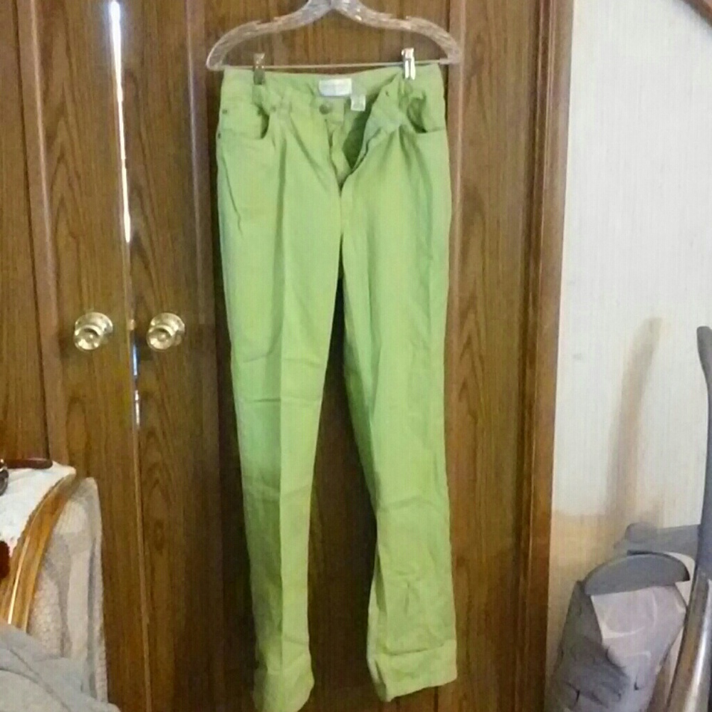 Lime green jeans size 6 tall Chadwick's